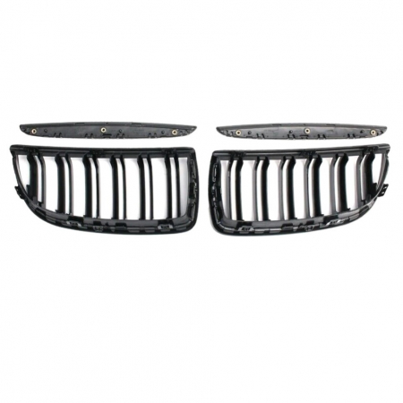 Grile Centrale Duble Pentru BMW Е90 Е91 05-08 Inainte de Facelift Lucios Negru [1]