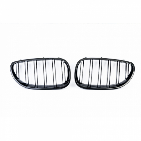 BMW - Grile Centrale, Duble Pentru BMW Е90, Е91, 08-11 Facelift, Lucios, Negru