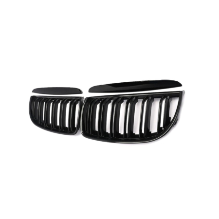 Noutati Flexzon - Grile Centrale Duble Pentru BMW Е90 Е91 05-08 Inainte de Facelift Lucios Negru