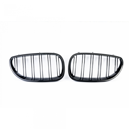 Ornamente auto - Grile Centrale, Duble Pentru BMW Е90, Е91, 08-11 Facelift, Lucios, Negru