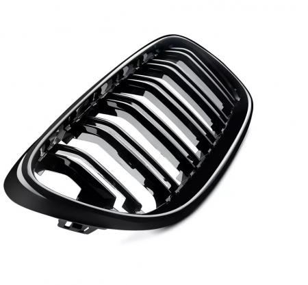 Grile duble pentru BMW F22 F23 F24 F27 E87 2012-2018 lac negru lucios [5]