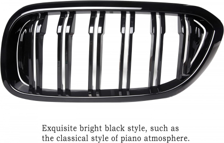 Grile duble pentru BMW Seria 5 G30 G31 G38 520i, 523i, 528i, 530i, 535i, 550i, 520d, 530d, 530e, 530eX, 530iX, 550iX (xDrive), 540dX 2017-2019 Luciu Negru [3]
