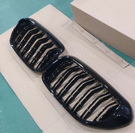 Grile duble pentru BMW Seria 5 G30 G31 G38 520i, 523i, 528i, 530i, 535i, 550i, 520d, 530d, 530e, 530eX, 530iX, 550iX (xDrive), 540dX 2017-2019 Luciu Negru [12]