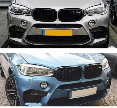 Grile duble pentru BMW X5 X6 F15 F85 F16 F86 2014+ Luciu Negru [12]