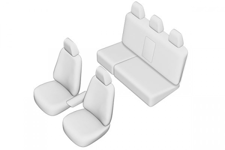 Set huse scaune dedicate TOYOTA HILUX VIII pick-up 2015-2019 (BANCHETA FRACTIONATA) [1]