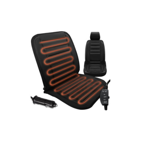 Husa scaun auto cu incalzire 2 trepte alimentare bricheta 12V universala Negru [1]