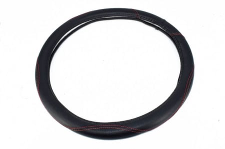 Huse volan - Husa volan FX62 din imitatie de piele marime: M culoare: negru cusatura rosie