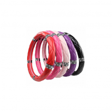 Husa volan imitatie piele marime M  37-38 cm diverse culori [2]