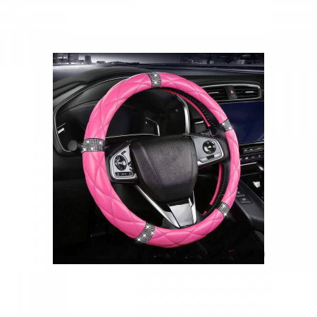 Husa volan imitatie piele marime M, diverse culori Cod: WK-1016 - Rosu [2]