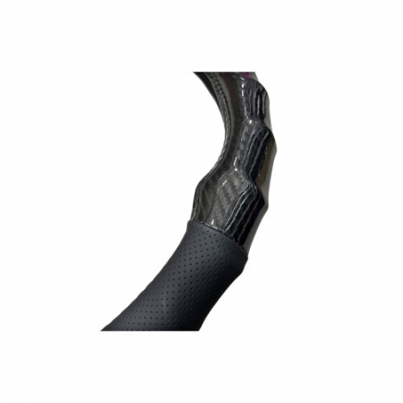 Husa volan imitatie piele si carbon marime M 38cm [1]