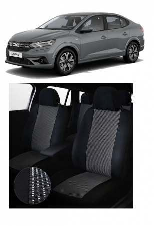 Dacia - Set Huse auto compatibile Logan III (2021-2025) PRESTIGE FRACTIONATE Premium 11 piese