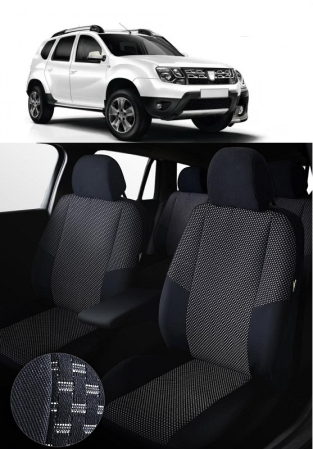 Dacia - Huse auto dedicata compatibile DUSTER 2010 - 2018(BANCHETA FRACTIONATA)