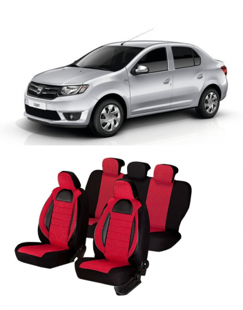 Dacia - Huse auto dedicate DACIA Logan 2012 - 2019 cu insertii de piele ecologica