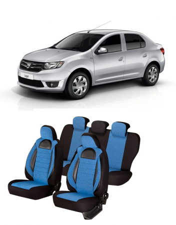 Dacia - Huse auto dedicate DACIA Logan 2012 - 2019 cu insertii de piele ecologica
