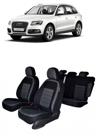 Audi - Set Huse scaune dedicate  Audi Q-5 (2009-2020) + huse cotiere