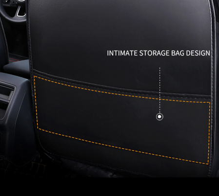 Huse Scaun Auto piele ecologica, negru albastru, 5 buc [17]