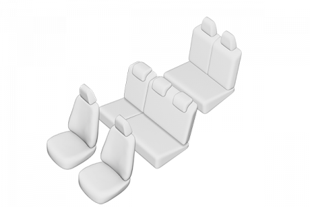Set Huse scaune dedicate Dacia Logan Mcv 7 Locuri (2004-2012) [1]