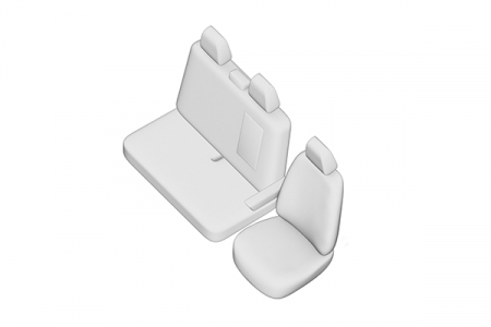 Fiat - Set Huse scaune dedicate Fiat Ducato (2+1) (2007-2014) + husa cotiera