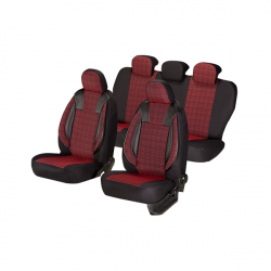 Skoda - Huse scaune auto Skoda Octavia (2013-2020) Luxury Rosu Piele ecologica + Textil