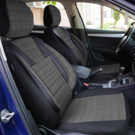 Set  Huse scaune auto VW T-ROC (2019-2024) Luxury  Piele ecologica + Textil [1]