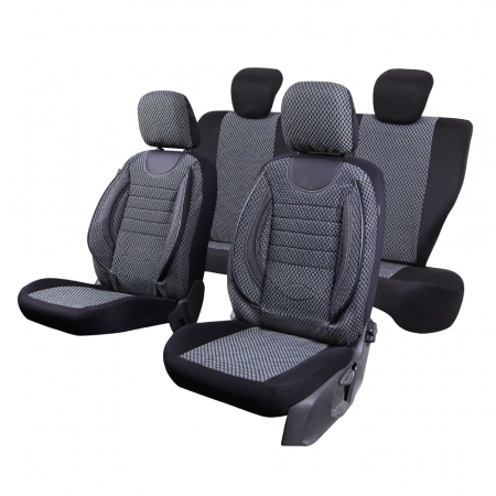 Accesorii pentru interior - Huse scaune auto cu insertii de piele ecologica  AUDI A3 (2000-2016)  bancheta fractionata
