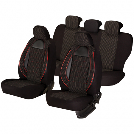 Seat - Huse scaune auto cu insertii de piele ecologica SEAT Cordoba 2000 -2009 NEGRU
