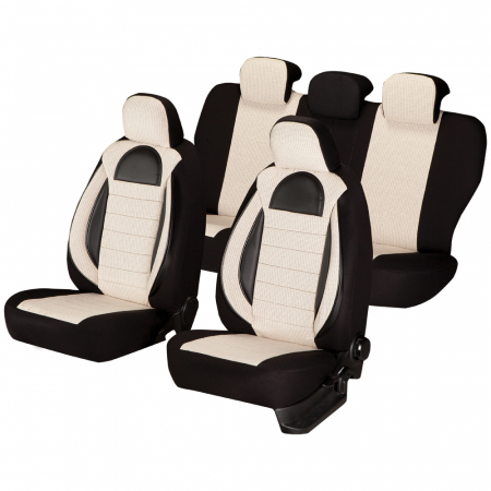 Seat - Huse scaune auto cu insertii de piele ecologica SEAT Cordoba 2000 -2009 BEJ