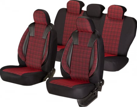 Huse scaune auto dedicate Seat Leon 2013 - 2019 Premium cu insertii piele [1]