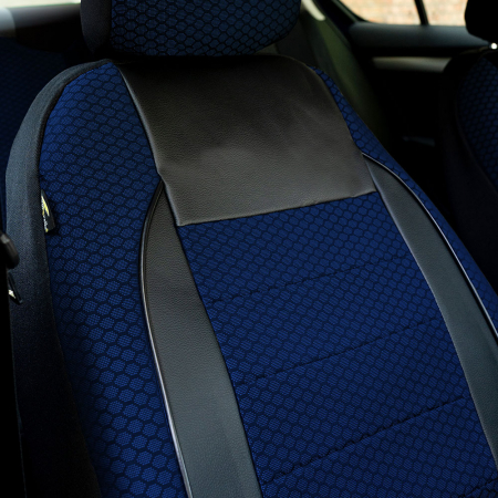 Huse scaune auto dedicate Seat Leon 2013 - 2019 Premium cu insertii piele [2]