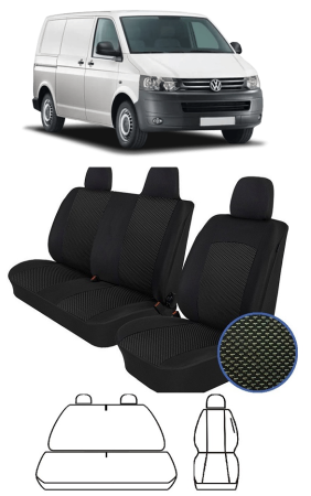 Accesorii pentru interior - Set Huse scaune  dedicate VW T6 (2015-2023) 2+1