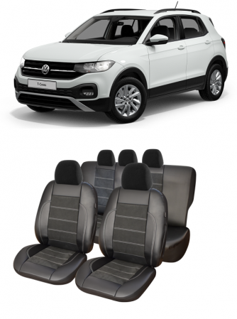 Volkswagen - Huse scaune auto piele alcantara Volkswagen T-Cross (2019-2022)