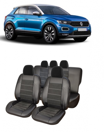 Volkswagen - Huse scaune auto piele Alcantara Volkswagen T-ROC (2019-2022)