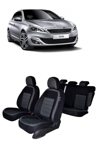 Peugeot - Set Huse scaune dedicate Peugeot 308 Hatch (2014-2021)