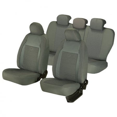 Huse scaune dedicate VW GOLF 1998 - 2005 Premium piele si textil Gri [4]