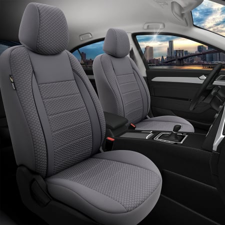 Huse scaune dedicate VW GOLF 1998 - 2005 Premium piele si textil Gri [2]