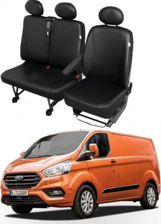 Huse scaune din piele FORD Transit 3 locuri 2+1 2015 - 2019 [2]