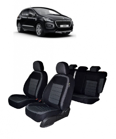 Peugeot - Set huse scaune dedicate Peugeot 3008 (2009-2016) Bancheta fractionata