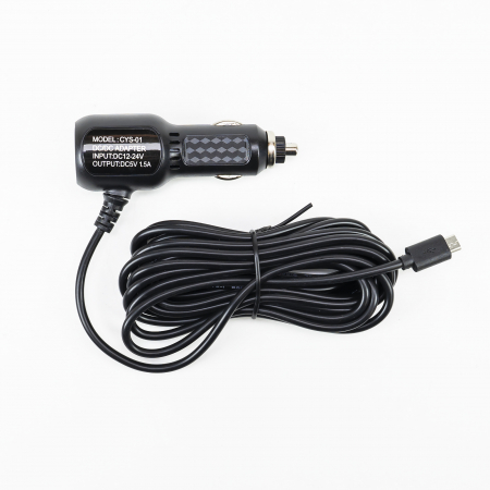 Incarcatoare si suporturi pentru telefoane - Incarcator auto PNI cu mufa micro USB 12V/24V - 5V 1.5A pentru DVR auto, lungime cablu 3.5m