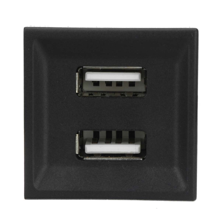 Incarcator USB dublu cu iluminare LED albastra pentru montaj dedicat Volkswagen Transporter / Caravelle T5 (2003 - 2009) [3]