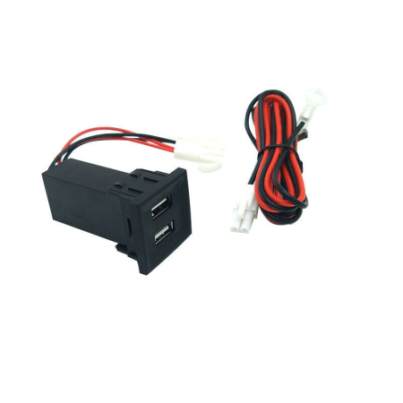 Incarcator USB dublu cu iluminare LED albastra pentru montaj dedicat Volkswagen Transporter / Caravelle T5 (2003 - 2009) [6]