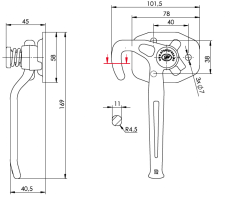 Inchizator oblon dreapta ZB-16-04 [1]