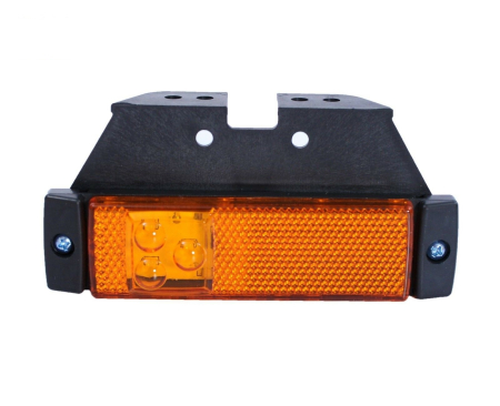 Accesorii Camioane - Indicator LED portocaliu cu suport, marker, reflector încorporat, rezistent la apă, 12V-24V