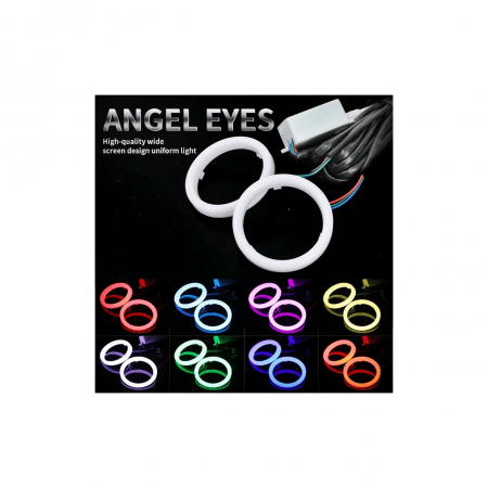 Angel Eyes - Inele angel eyes LED COB 12V waterproof -culoare Alb Diametru: 100mm