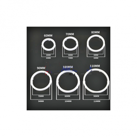 Inele angel eyes LED COB 12V waterproof -culoare Alb Diametru: 120mm [1]