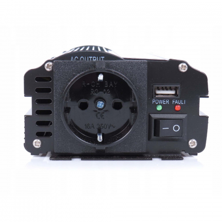 Invertor de tensiune PNI Bass BP-5009 alimentare 12V, iesire 230V, sinus pur, negru [3]