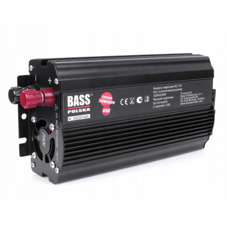 Invertor de tensiune PNI Bass BP-5009 alimentare 12V, iesire 230V, sinus pur, negru [1]