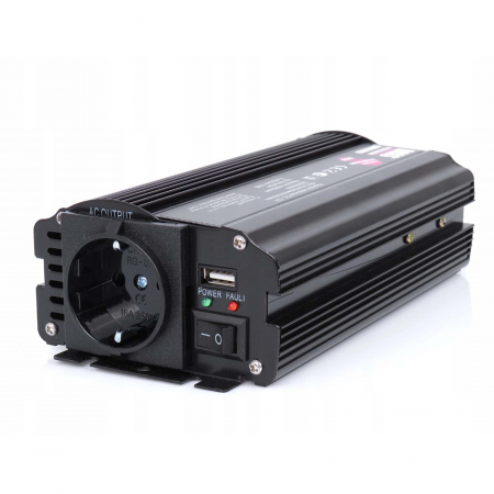 Invertor de tensiune PNI Bass BP-5009 alimentare 12V, iesire 230V, sinus pur, negru [2]
