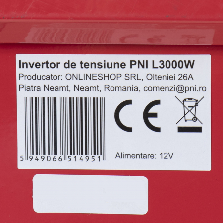 Invertor de tensiune PNI L3000W alimentare 12V iesire 230V [11]
