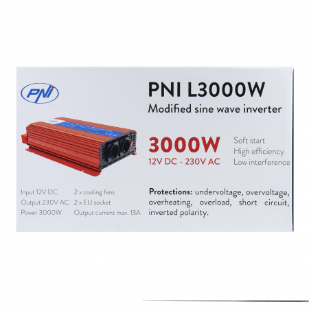Invertor De Tensiune - Invertor de tensiune PNI L3000W alimentare 12V iesire 230V
