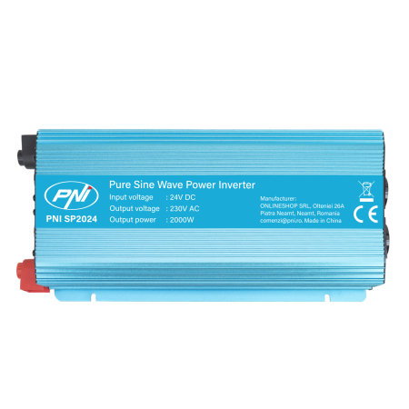 Invertor de tensiune PNI SP2024 alimentare 24V iesire 230V 2000W sinusoida pura [2]